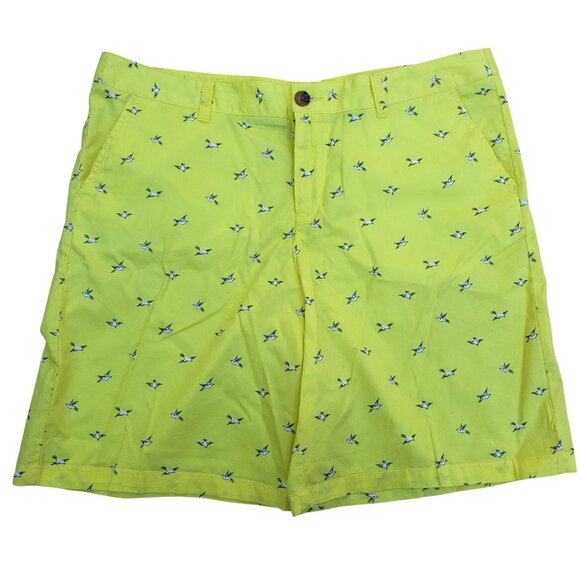 Merona yellow 'flying bird' cotton shorts - size 12 - Picture 1 of 7